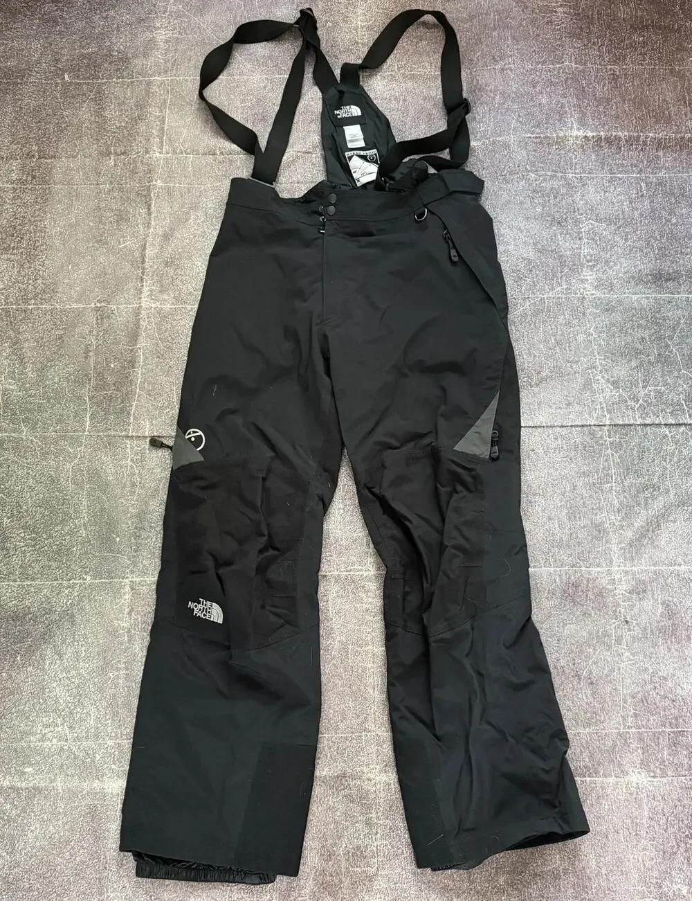 Men's Vintage 90's The North Face Steep Tech Black Bib Snowboard Ski Pants Sz L